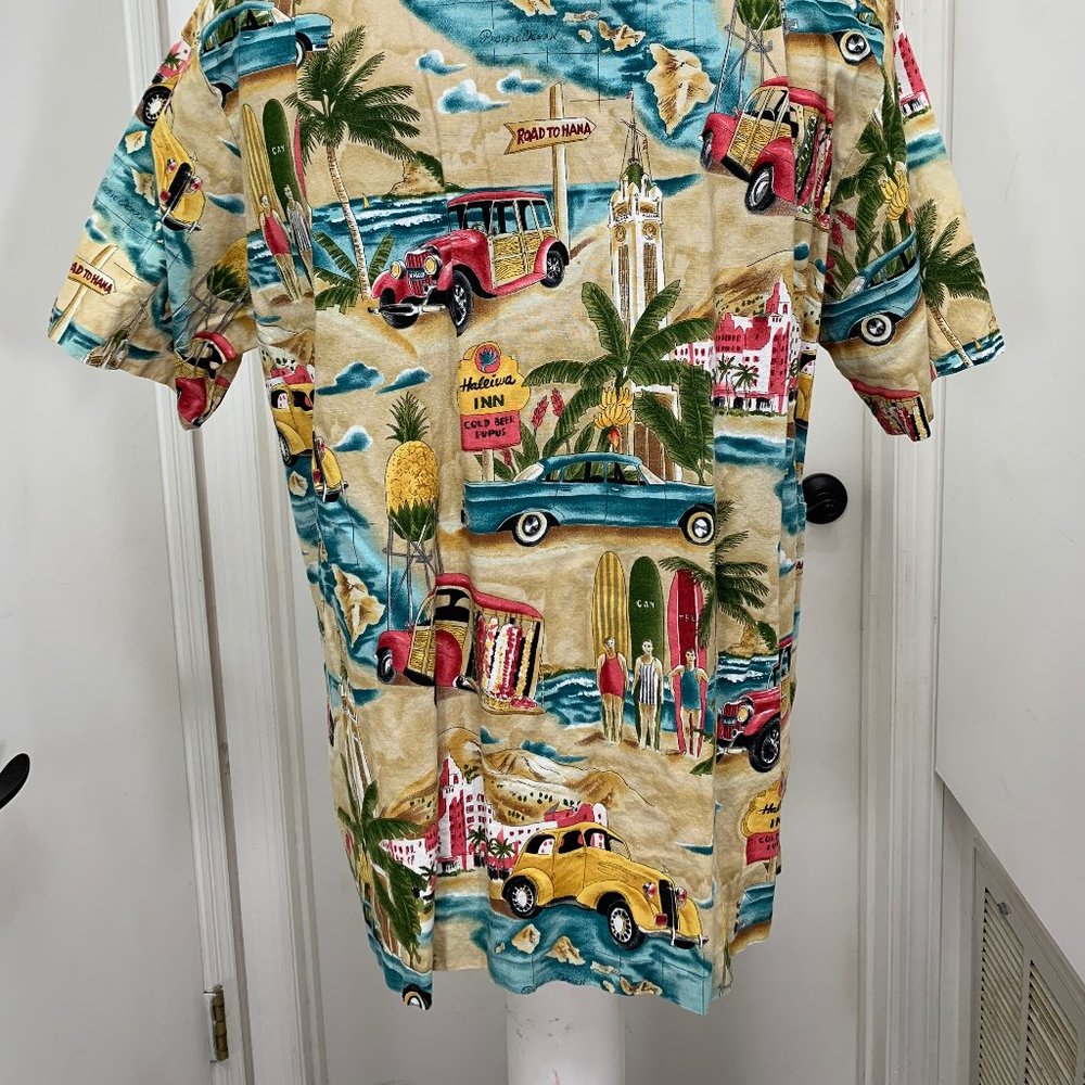 Kole Kole Vintage Hawaiian panel cars Shirt button - Picture 6 of 6